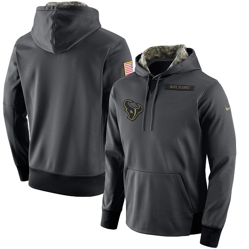 NFL Men's Houston Texans Nike Anthracite Salute to Service Player Performance Hoodie